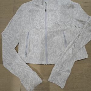 Women's White Leopard Print Jacket
